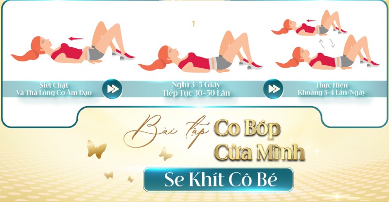 Cách làm se khít vùng kín chăm chỉ tập co bóp cửa mình